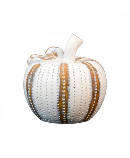 ΕΠΙΤΡΑΠΕΖΙΟ ΔΙΑΚΟΣΜΗΤΙΚΟ ΜΗΛΟ Fylliana FL1374 POLYRESIN ΛΕΥΚΟ ΧΡΥΣΟ 13x13εκ