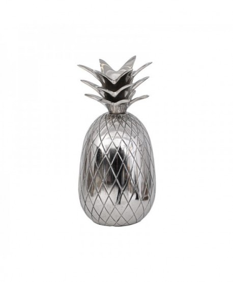 ΜΕΤΑΛΛΙΚΟ ΔΙΑΚΟΣΜΗΤΙΚΟ Fylliana Pineapple ΝΙΚΕΛ ΧΡΩΜΑ 9x9x17εκ