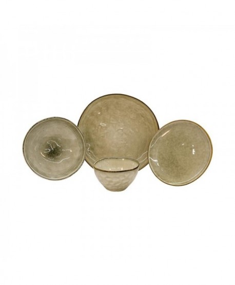 ΣΕΤ ΦΑΓΗΤΟΥ 16τμχ Fylliana FL25162 STONEWARE ΓΚΡΙ ΧΡΩΜΑ