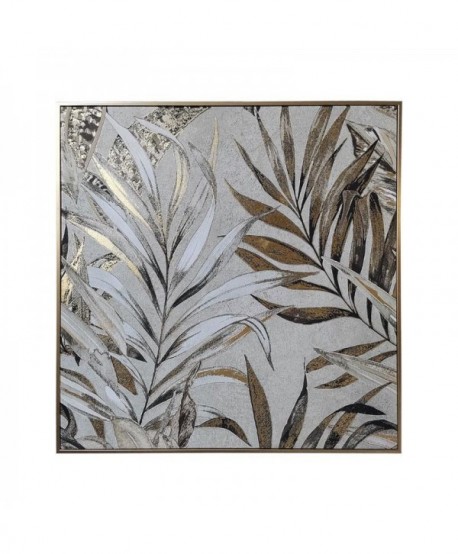 ΠΙΝΑΚΑΣ ΣΕ ΚΑΜΒΑ ΜΕ ΠΛΑΣΤΙΚΟ ΠΛΑΙΣΙΟ Fylliana FL251381 ΧΡΥΣΟ ΛΕΥΚΟ ΜΠΕΖ 50x3x50εκ