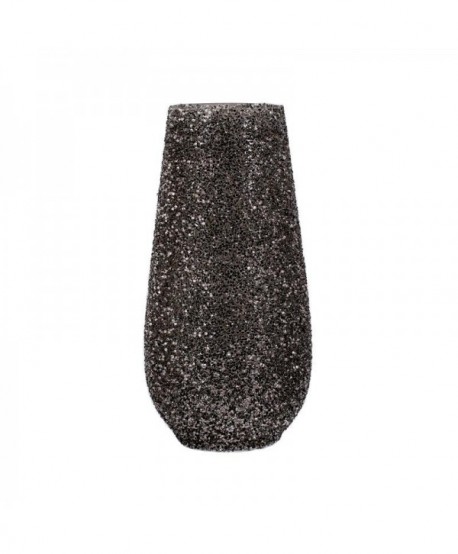 ΓΥΑΛΙΝΟ ΕΠΙΤΡΑΠΕΖΙΟ ΒΑΖΟ Fylliana Mosaic ΓΚΡΙ ΧΡΩΜΑ 18x36εκ