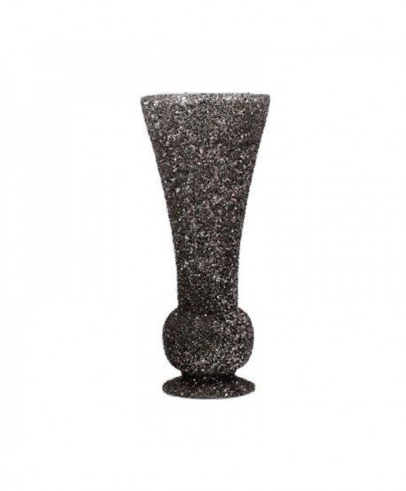 ΓΥΑΛΙΝΟ ΕΠΙΤΡΑΠΕΖΙΟ ΒΑΖΟ Fylliana Mosaic ΓΚΡΙ ΧΡΩΜΑ 15x35εκ