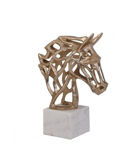 ΕΠΙΤΡΑΠΕΖΙΑ ΔΙΑΚΟΣΜΗΤΙΚΗ ΦΙΓΟΥΡΑ Fylliana Horse ΑΝΤΙΚΕ ΧΡΥΣΟ ΧΡΩΜΑ 24x10x30εκ