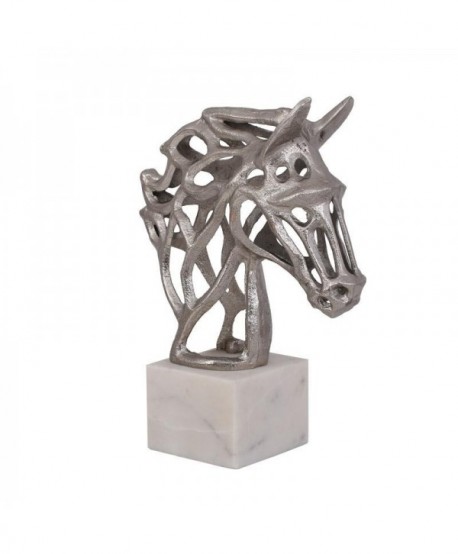 ΕΠΙΤΡΑΠΕΖΙΑ ΔΙΑΚΟΣΜΗΤΙΚΗ ΦΙΓΟΥΡΑ Fylliana Horse ΝΙΚΕΛ ΧΡΩΜΑ 24x10x30εκ