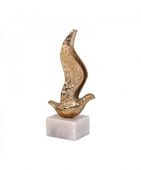ΕΠΙΤΡΑΠΕΖΙΑ ΔΙΑΚΟΣΜΗΤΙΚΗ ΦΙΓΟΥΡΑ Fylliana Bird ΑΝΤΙΚΕ ΧΡΥΣΟ ΧΡΩΜΑ 11x8x27εκ