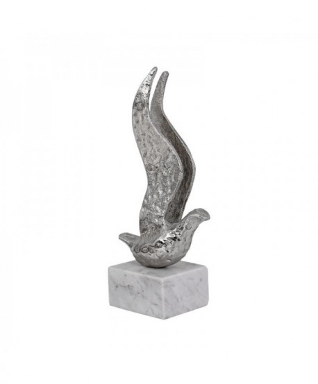 ΕΠΙΤΡΑΠΕΖΙΑ ΔΙΑΚΟΣΜΗΤΙΚΗ ΦΙΓΟΥΡΑ Fylliana Bird ΝΙΚΕΛ ΧΡΩΜΑ 11x8x27εκ