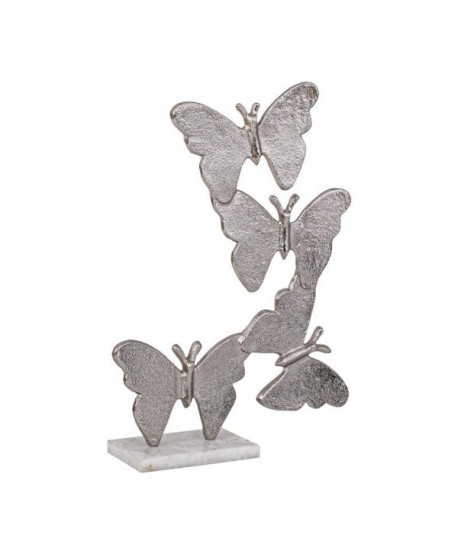 ΕΠΙΤΡΑΠΕΖΙΑ ΔΙΑΚΟΣΜΗΤΙΚΗ ΦΙΓΟΥΡΑ Fylliana Butterflies ΝΙΚΕΛ ΧΡΩΜΑ 28x9x38εκ