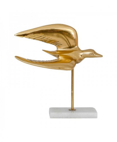 ΕΠΙΤΡΑΠΕΖΙΑ ΔΙΑΚΟΣΜΗΤΙΚΗ ΦΙΓΟΥΡΑ Fylliana Bird ΑΝΤΙΚΕ ΧΡΥΣΟ ΧΡΩΜΑ 19x12x20εκ