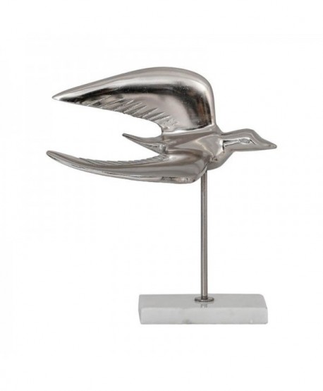 ΕΠΙΤΡΑΠΕΖΙΑ ΔΙΑΚΟΣΜΗΤΙΚΗ ΦΙΓΟΥΡΑ Fylliana Bird ΝΙΚΕΛ ΧΡΩΜΑ 19x12x20εκ