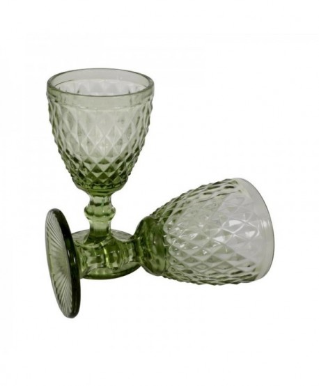 ΣΕΤ 6 ΓΥΑΛΙΝΑ ΠΟΤΗΡΙΑ ΚΡΑΣΙΟΥ Fylliana ΠΡΑΣΙΝΑ