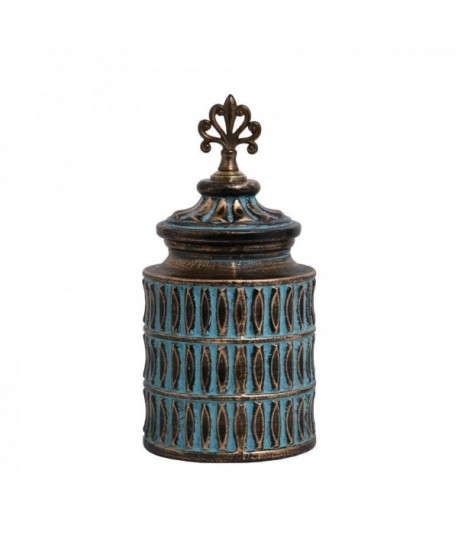 ΚΕΡΑΜΙΚΟ ΒΑΖΟ Fylliana 818696 ΜΠΡΟΝΖΕ 16x16x34εκ