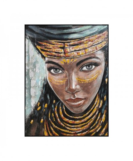 ΠΙΝΑΚΑΣ ΣΕ ΚΑΜΒΑ Fylliana FL2682 WOMAN FACE ΚΑΦΕ 90x120xεκ