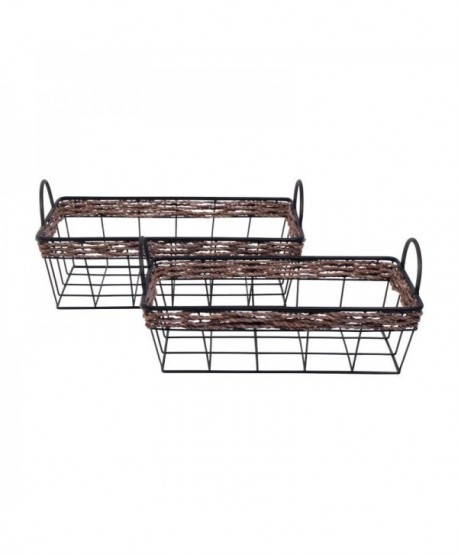 ΣΕΤ 2 ΜΕΤΑΛΛΙΚΑ ΚΑΛΑΘΙΑ Fylliana ΜΑΥΡΟ ΧΡΩΜΑ 42x28x18,5εκ