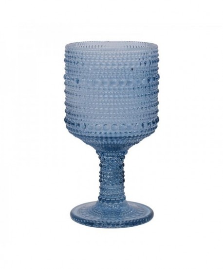 ΣΕΤ 6 ΓΥΑΛΙΝΑ ΠΟΤΗΡΙΑ ΚΡΑΣΙΟΥ Fylliana DARK BLUE ΧΡΩΜΑ 260ML