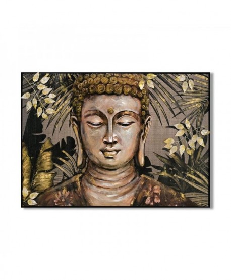 ΠΙΝΑΚΑΣ ΣΕ ΚΑΜΒΑ ΜΕ ΠΛΑΣΤΙΚΟ ΠΛΑΙΣΙΟ Fylliana Buddha 122x5x82cm