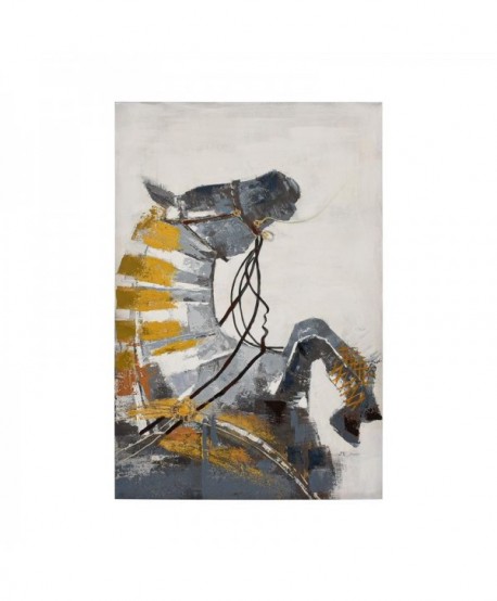 ΚΑΔΡΟ Fylliana Horse ΜΑΥΡΟ ΜΠΕΖ ΓΚΡΙ ΧΡΩΜΑ 120x3x80εκ