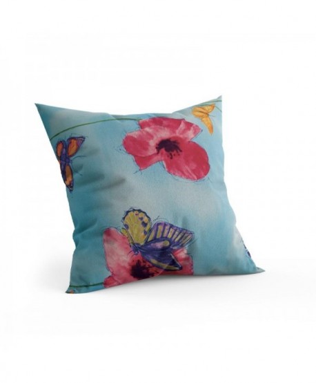 ΔΙΑΚΟΣΜΗΤΙΚΟ ΜΑΞΙΛΑΡΙ Butterfly ΜΠΛΕ ΣΙΕΛ 45x45x10εκ