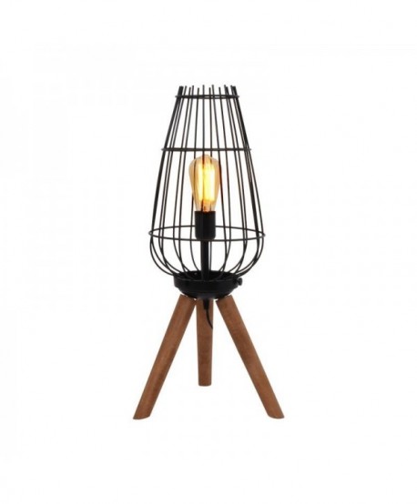 ΕΠΙΤΡΑΠΕΖΙΑ ΛΑΜΠΑ Fylliana Cresset ΜΑΥΡΟ ΧΡΩΜΑ 30x30x65εκ E27