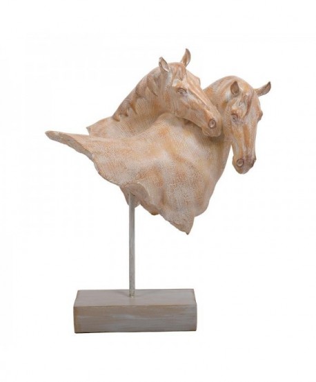 ΕΠΙΤΡΑΠΕΖΙΟ ΔΙΑΚΟΣΜΗΤΙΚΟ Fylliana Horse ΜΠΕΖ ΚΑΦΕ ΧΡΩΜΑ 31x16x40εκ