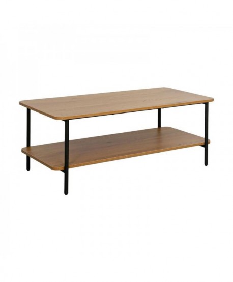 ΜΕΤΑΛΛΙΚΟ ΤΡΑΠΕΖΙ ΣΑΛΟΝΙΟΥ Fylliana FL2504 BLACK OAK ΧΡΩΜΑ 100x50x40εκ