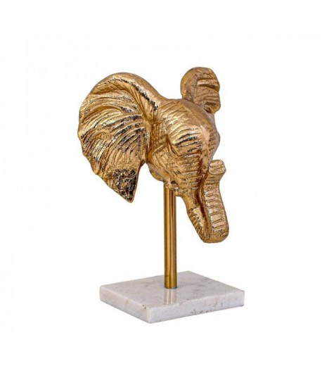 ΕΠΙΤΡΑΠΕΖΙΑ ΔΙΑΚΟΣΜΗΤΙΚΗ ΦΙΓΟΥΡΑ Fylliana Elephant Head ΑΝΤΙΚΕ ΧΡΥΣΟ ΧΡΩΜΑ 17x14x24εκ