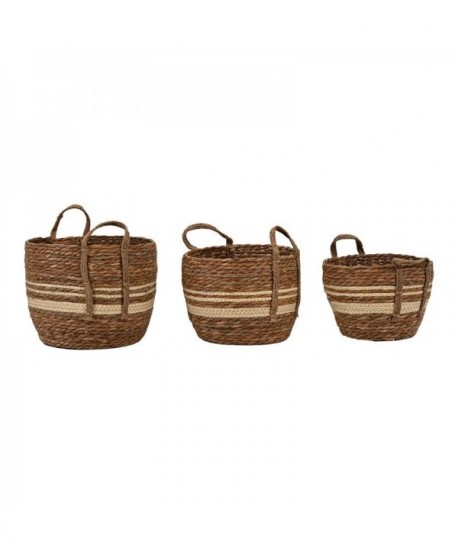 ΣΕΤ 3 ΨΑΘΙΝΑ ΚΑΛΑΘΙΑ Fylliana ΦΥΣΙΚΟ ΧΡΩΜΑ 31x25εκ,29x22εκ,24x19εκ