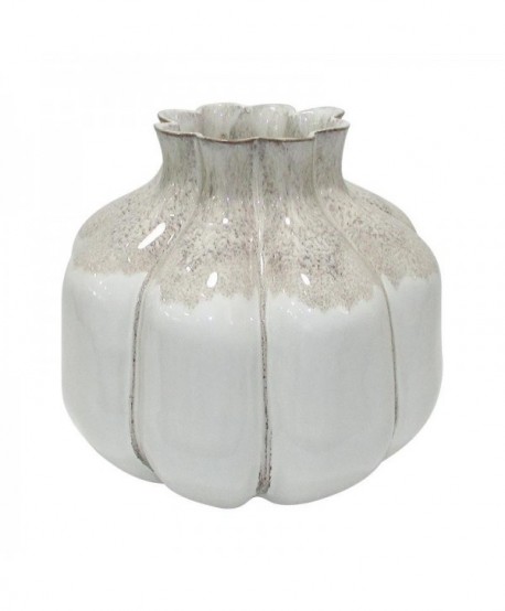 ΚΕΡΑΜΙΚΟ ΒΑΖΟ Fylliana Belinda ΛΕΥΚΟ ΜΠΕΖ ΧΡΩΜΑ 29x29x26εκ