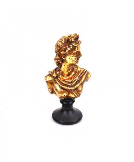 ΔΙΑΚΟΣΜΗΤΙΚΟ ΑΓΑΛΜΑΤΙΔΙΟ POLYRESIN Fylliana CM024 3CY9 ΚΕΦΑΛΗ ΑΝΔΡΟΣ ΔΕΞΙΑ ΧΡΥΣΟ 15x8εκ