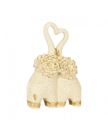 ΕΠΙΤΡΑΠΕΖΙΑ ΔΙΑΚΟΣΜΗΤΙΚΗ ΦΙΓΟΥΡΑ Fylliana FL25041 ELEPHANT ΛΕΥΚΟ ΧΡΥΣΟ ΧΡΩΜΑ 17x9x25εκ