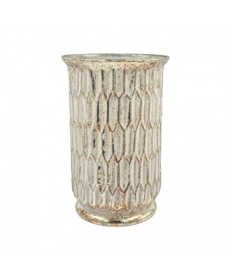 ΓΥΑΛΙΝΟ ΕΠΙΤΡΑΠΕΖΙΟ ΔΙΑΚΟΣΜΗΤΙΚΟ Fylliana FL522 COPPER ΛΕΥΚΟ ΧΡΩΜΑ 16x25εκ