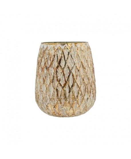 ΓΥΑΛΙΝΟ ΕΠΙΤΡΑΠΕΖΙΟ ΚΗΡΟΠΗΓΙΟ ΡΕΣΩ Fylliana FL447 COPPER ΛΕΥΚΟ ΧΡΩΜΑ 14x15εκ