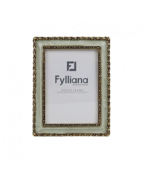 ΚΟΡΝΙΖΑ Fylliana FL0389 13x18 ΧΡΥΣΟ ΑΝΤΙΚΕ ΠΡΑΣΙΝΟ ΧΡΩΜΑ 18x2x23εκ