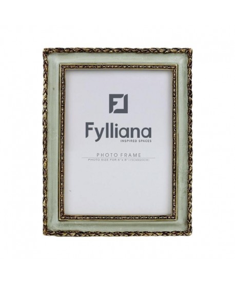 ΚΟΡΝΙΖΑ Fylliana FL0390 15x20 ΧΡΥΣΟ ΑΝΤΙΚΕ ΠΡΑΣΙΝΟ ΧΡΩΜΑ 21x2x26εκ