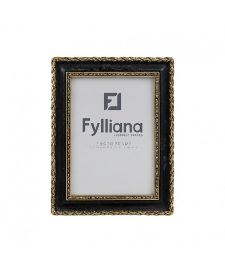 ΚΟΡΝΙΖΑ Fylliana FL0389 13x18 ΧΡΥΣΟ ΜΑΥΡΟ ΧΡΩΜΑ 18x2x23εκ